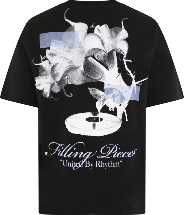 Filling Pieces Heren Grammophone T-Shirt Zwart