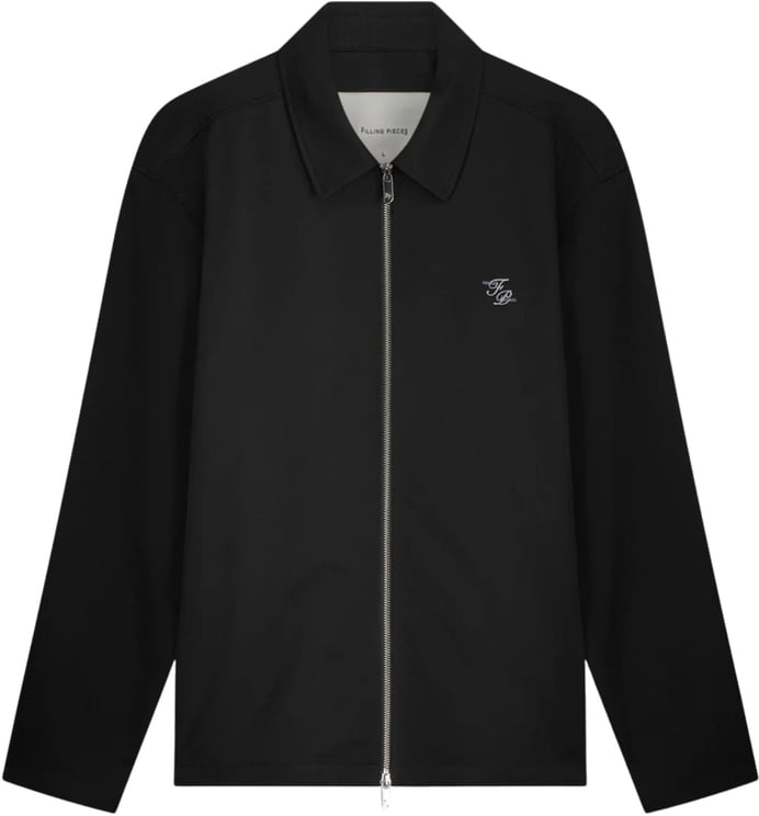 Filling Pieces Filling Pieces 422560500247 Jackets Zwart Coach Jacket Twill Wool