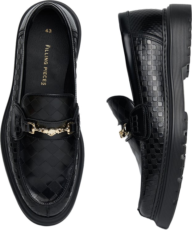 Filling Pieces Loafer Graved Black