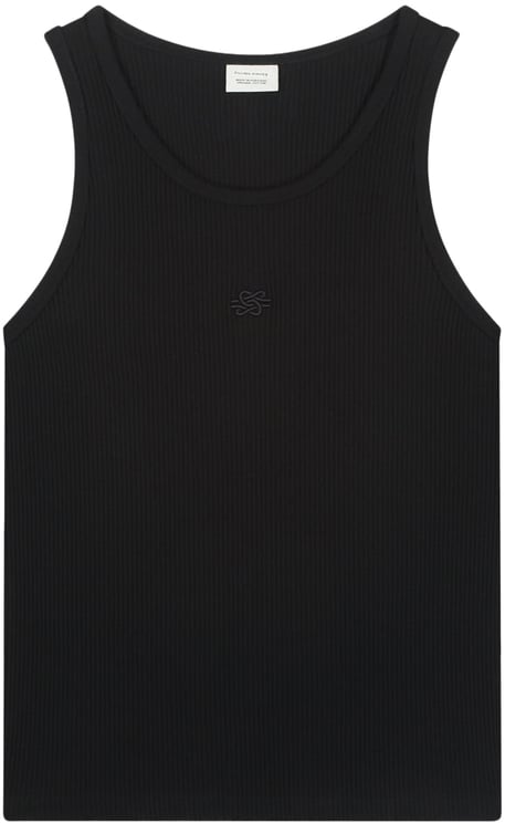 Filling Pieces Tank Top Ribbed Black