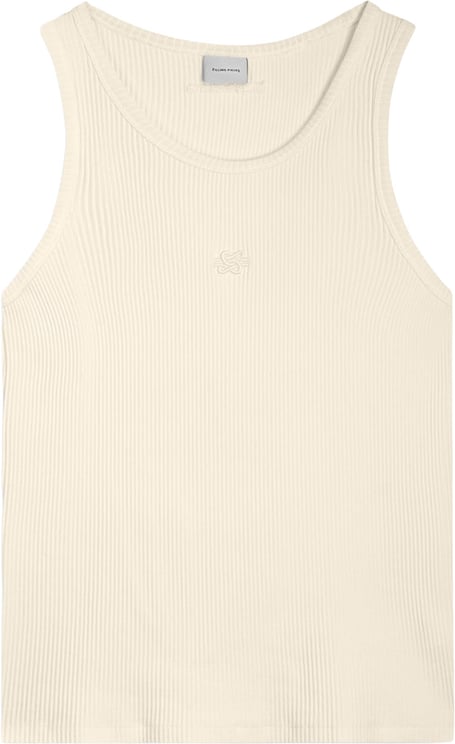 Filling Pieces Tank Top Ribbed Antique White