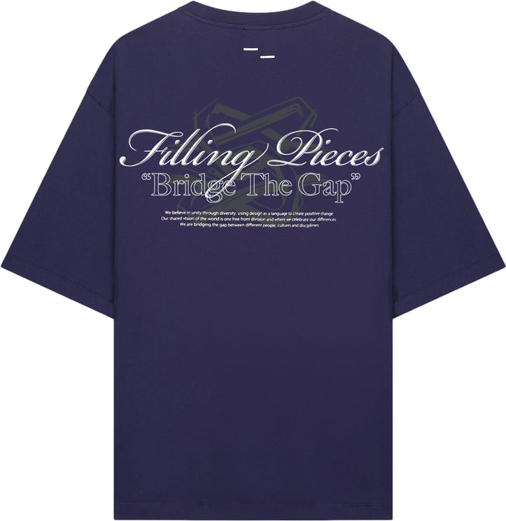 Filling Pieces T-Shirt Boxy Bridge the Gap Maritime Blue