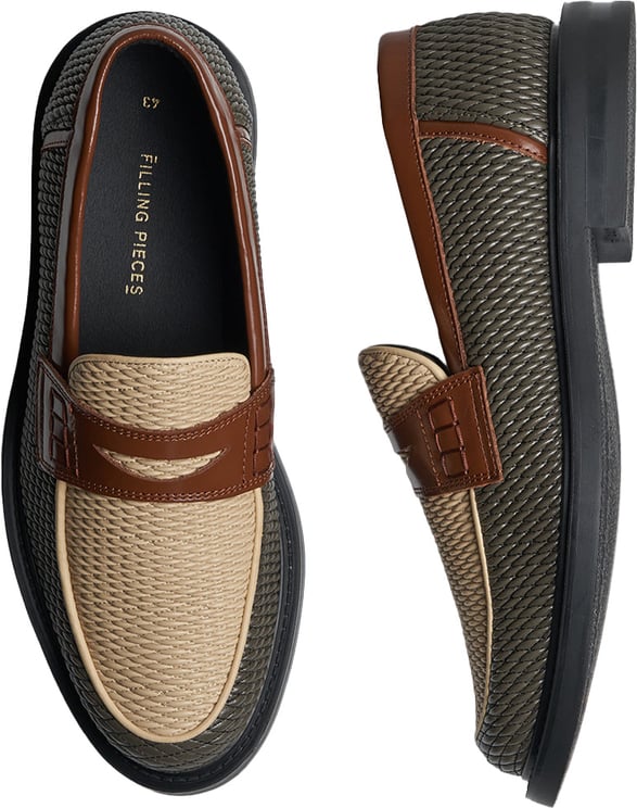 Filling Pieces Loafer Reed Beige / Green