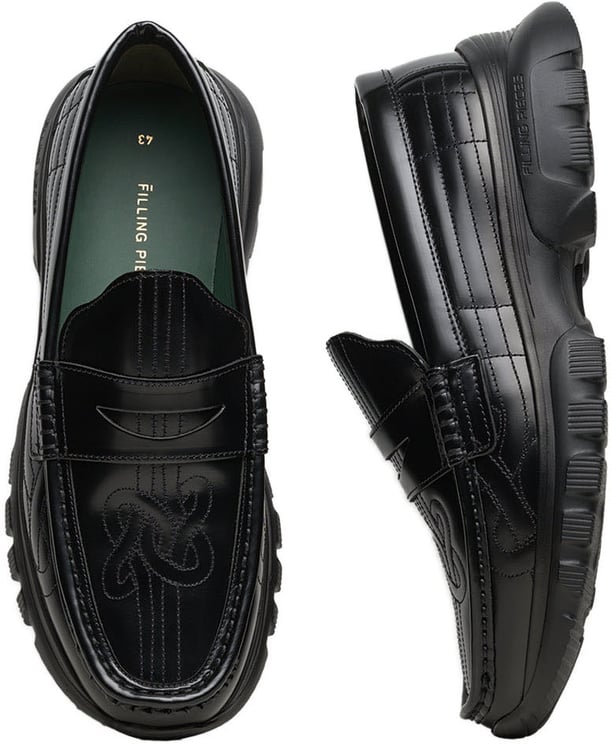 Filling Pieces Hybrid Loafer Quilted Black
