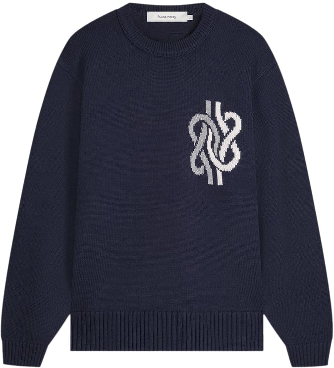 Filling Pieces Knit Sweater Knot Navy