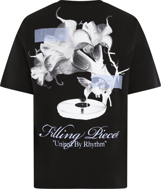 Filling Pieces Heren Grammophone T-Shirt Zwart