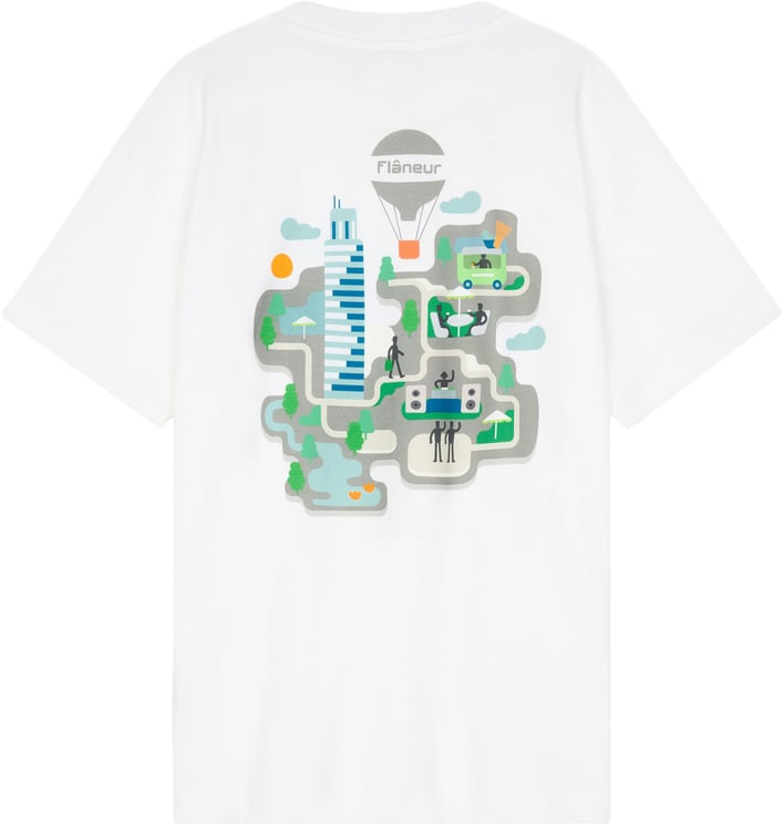 FLÂNEUR Festival Map T-Shirt | White