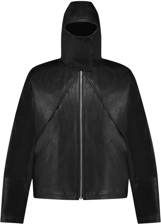 FLÂNEUR Leather Balaclava Jacket | Black