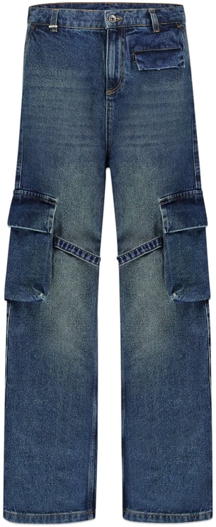 FLÂNEUR Phone Pocket Cargo Pants | Dark Indigo