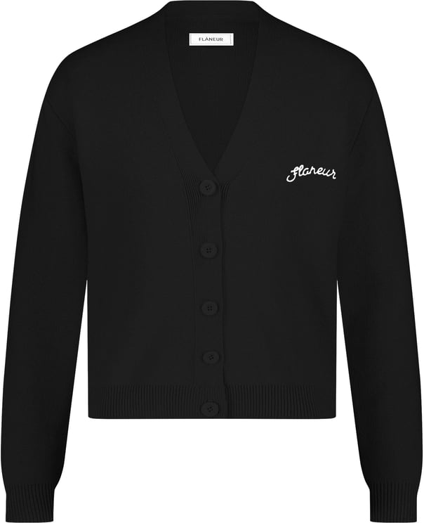 FLÂNEUR Signature Cardigan | Black
