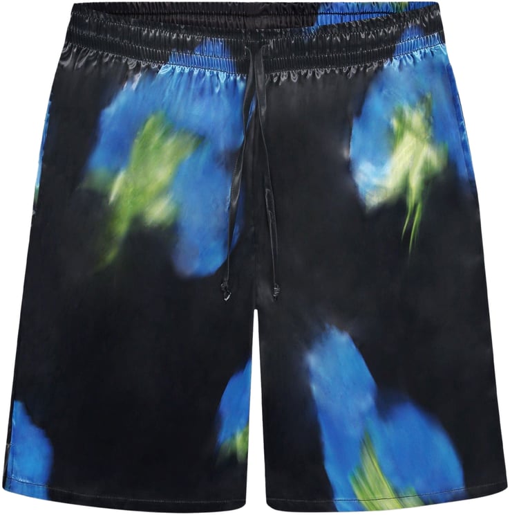FLÂNEUR Blurred Flower Shorts | Black