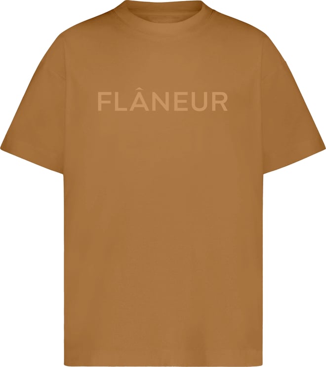 FLÂNEUR Tonal Logo T-Shirt | Brown