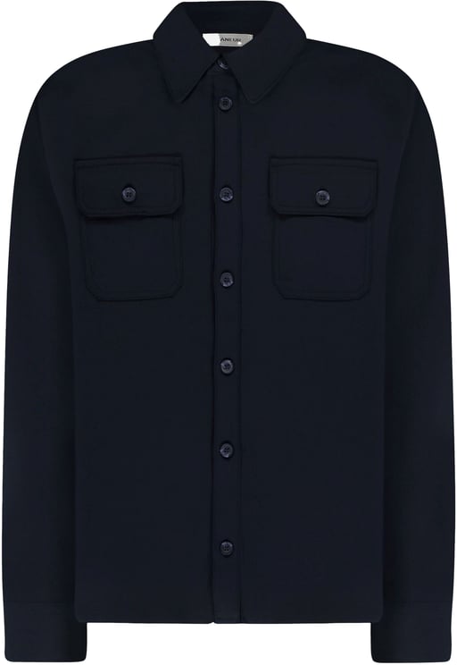 FLÂNEUR Atelier Shirt with Rubber Patch | Navy