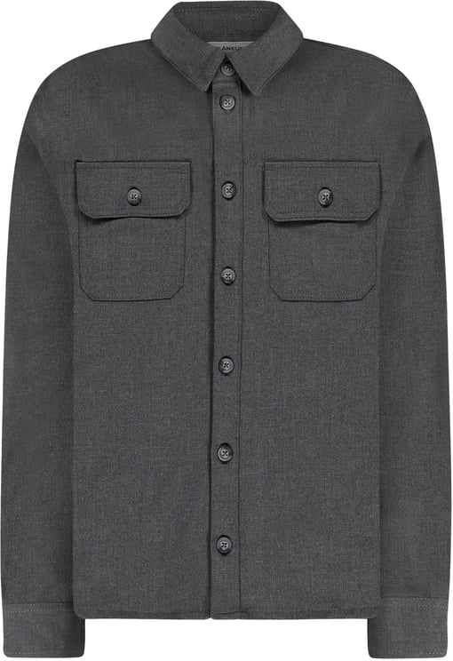 FLÂNEUR Atelier Shirt with Rubber Patch | Grey