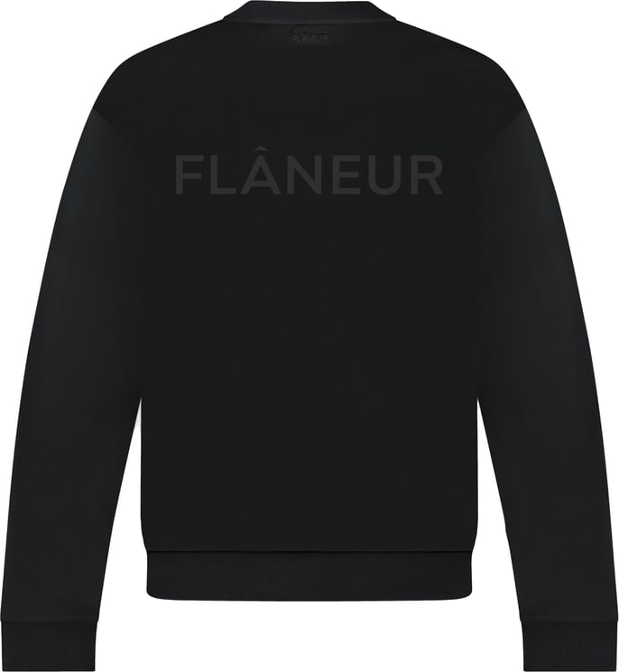 FLÂNEUR Tonal Logo Sweater | Black