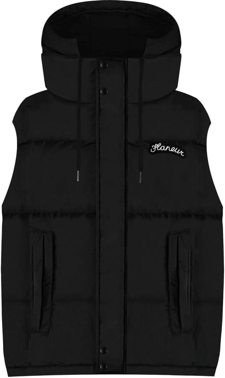FLÂNEUR Signature Puffer Vest | Black
