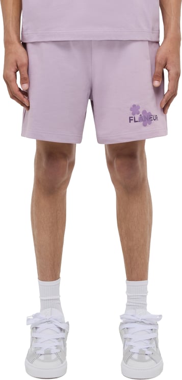 FLÂNEUR Organic Flower Shorts | Soft Purple