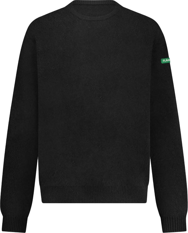 FLÂNEUR Badge Knit Sweater | Black