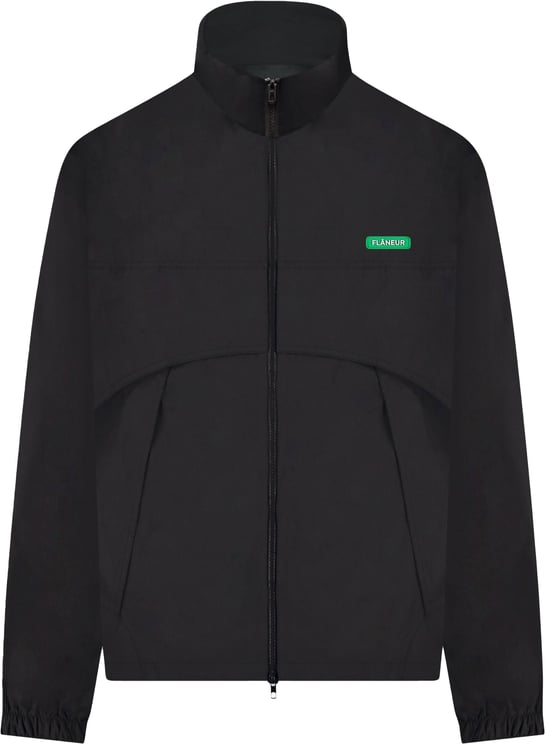 FLÂNEUR Badge Track Jacket | Black