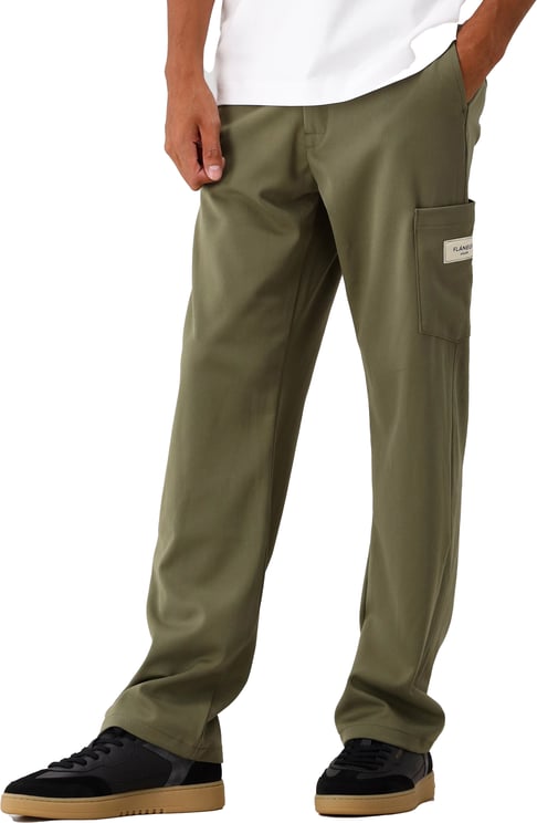 FLÂNEUR Flâneur Broek Bruin Atelier Tailored Trousers Khaki