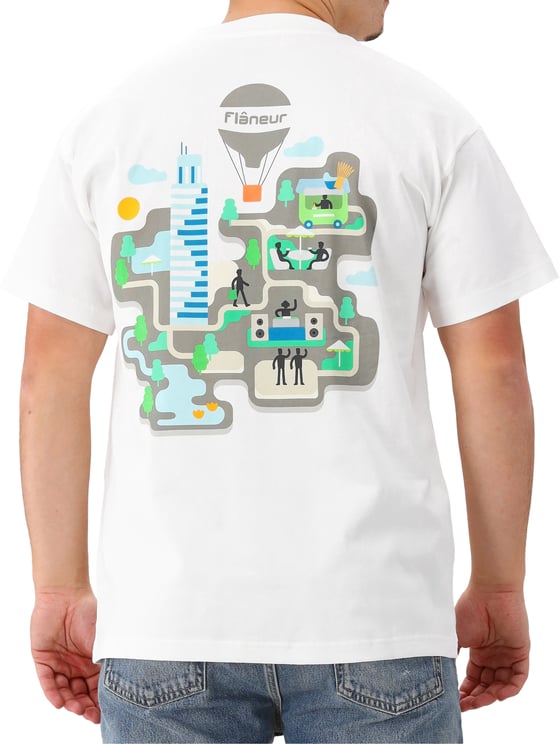FLÂNEUR Flâneur T-shirt Zwart Festival Map