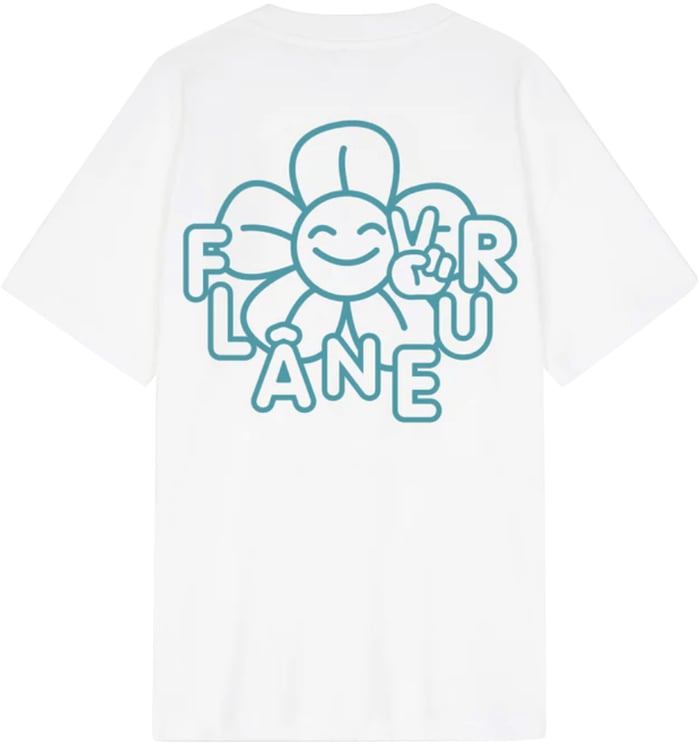 FLÂNEUR T-shirt met vrolijke bloemenprint, wit