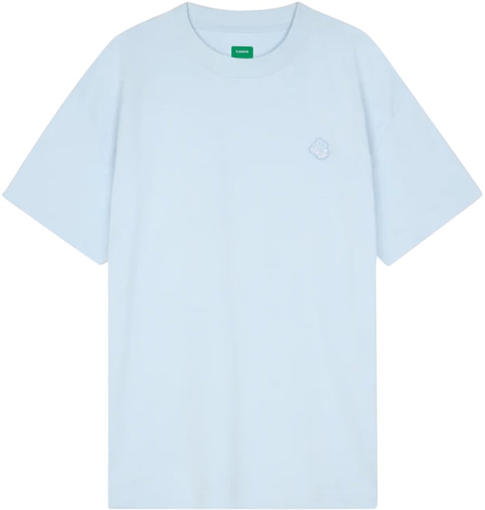 FLÂNEUR Rubber Blossom T-shirt LICHTBLAUW