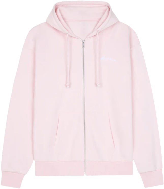 FLÂNEUR Signature hoodie met ritssluiting, roze