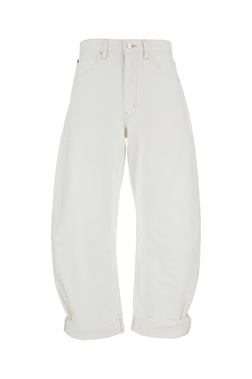 Frame Voluminous Bubble Jeans With Five-Pocket Design