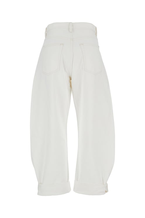 Frame Voluminous Bubble Jeans With Five-Pocket Design