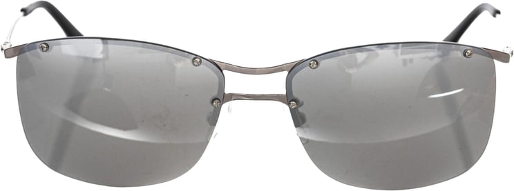 Frankie Morello Frankie Morello Silver Metallic Fibre Men Sunglass