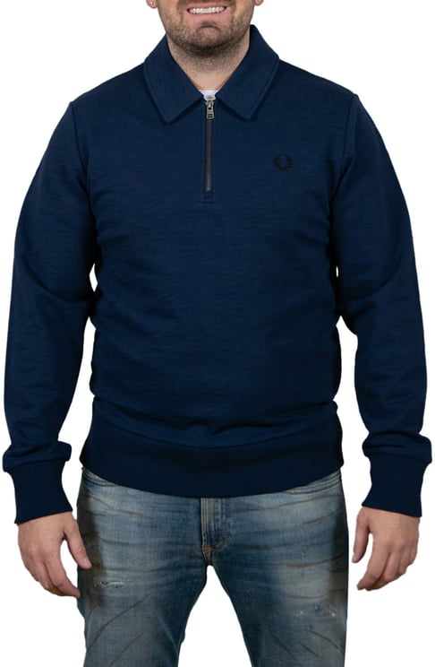 Fred Perry Fred Perry Zip Neck Collar Sweatshirt
