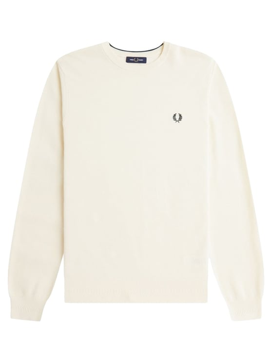 Fred Perry Crew Neck Cotton Embroidered Sweatshirt