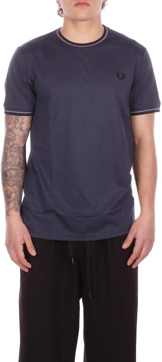 Fred Perry T-Shirts And Polos Navy Grey