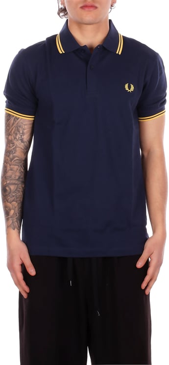 Fred Perry T-Shirts And Polos Blu Giallo