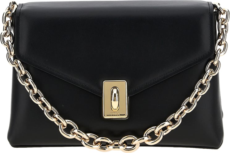 Furla Furla Black Leather Shoulder Bag