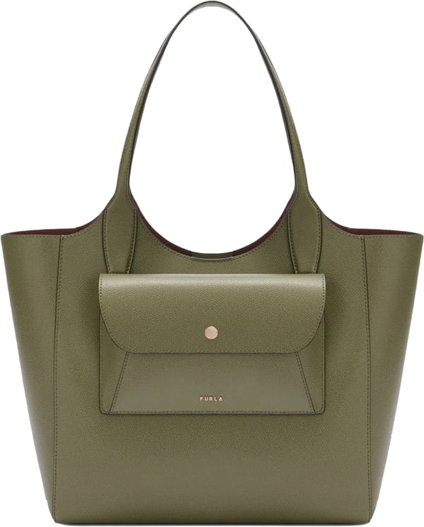 Furla Lea M Tote Textured Leather Handbag