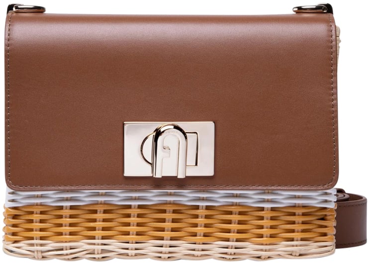 Furla 1927 Logo Wicker Shoulder Bag