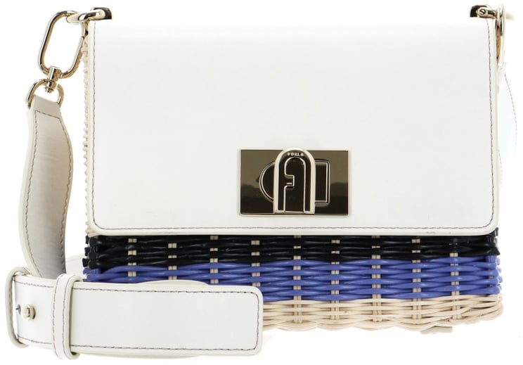 Furla 1927 Logo Wicker Shoulder Bag