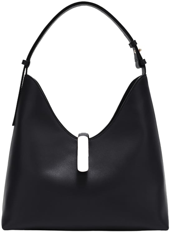 Furla Furla goccia m leather shoulder bag black color