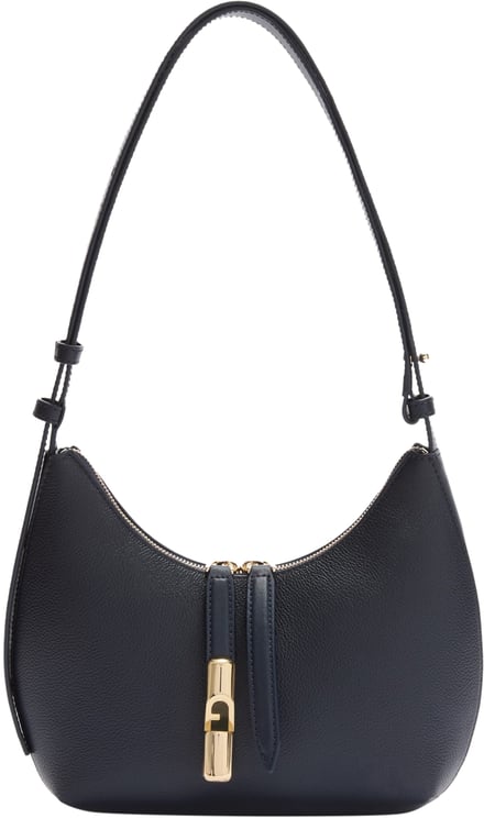 Furla Furla goccia s leather shoulder bag, blue