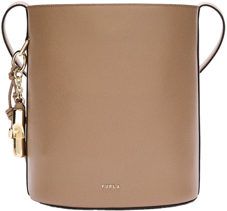 Furla Furla roxie s leather bucket bag, toffe color