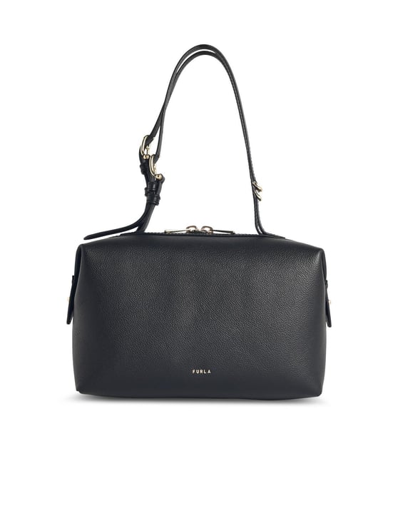 Furla Double' Black Leather Bag