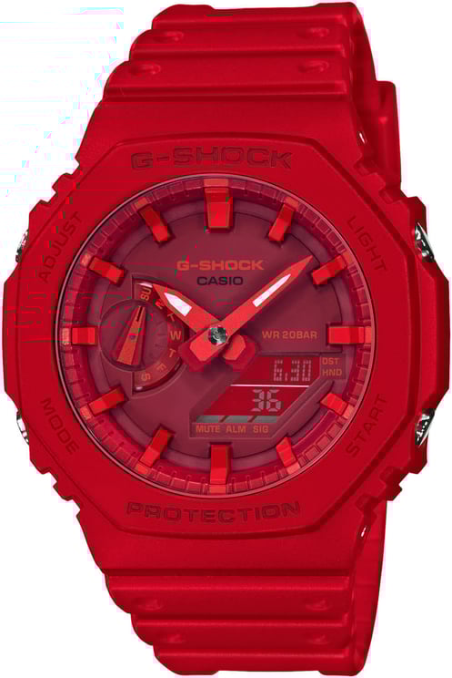 G-Shock G-Shock Horloge GA-2100-4AER Analoog Digitaal Rood