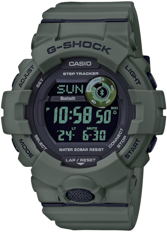 G-Shock Casio G-Shock Horloge GBD-800UC-3ER Kunststof Groen Zwart Digitaal 48mm