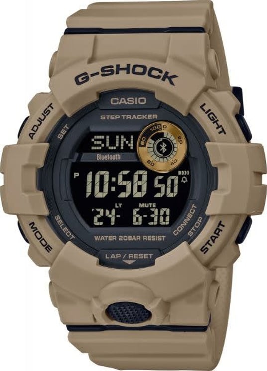 G-Shock G Shock Horloge GBD-800UC-5ER  Digitaal Quartz Beige