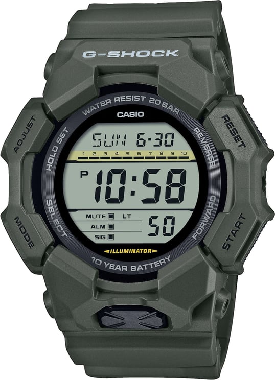 G-Shock Casio G Shock Horloge GD-010-3ER Digitaal Groen 200m Waterdicht