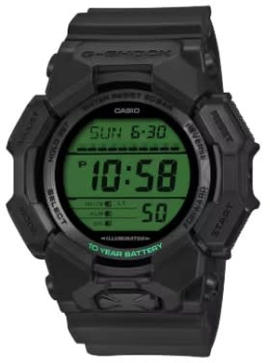 G-Shock Casio G-Shock Horloge GD-010BEG-1ER Black Electro Green Digitaal Zwart 48mm