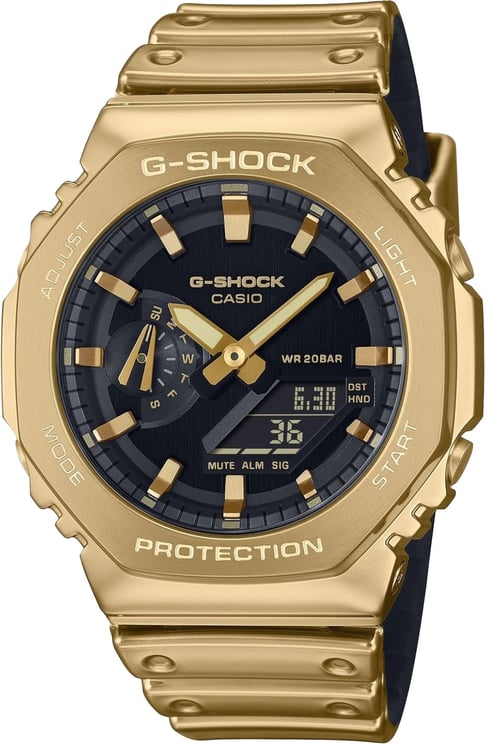 G-Shock G Shock Horloge GM-2100YMG-9AER Analoog Digitaal Fine Metallic Goudkleurig