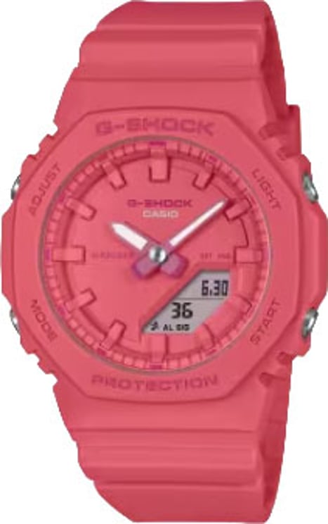 G-Shock Casio G-Shock Horloge GMA-P2100-4AER Analoog Digitaal Roze 39mm